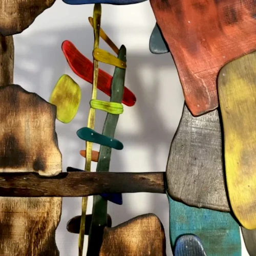 Sculpture bois contemporaine