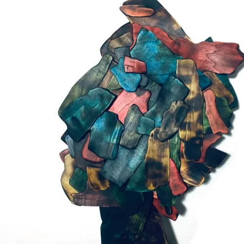 Sculpture bois contemporaine